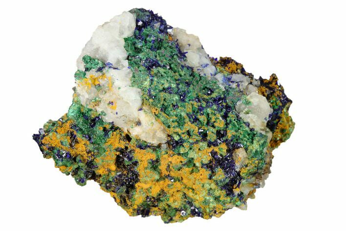 Malachite and Azurite Crystal Cluster - Morocco #160320